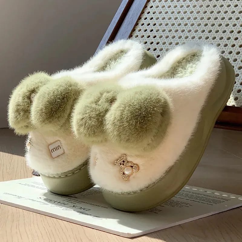 Lady Fluffy Flat Warm Slippers