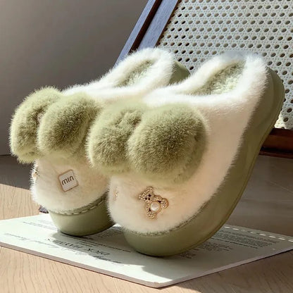 Lady Fluffy Flat Warm Slippers