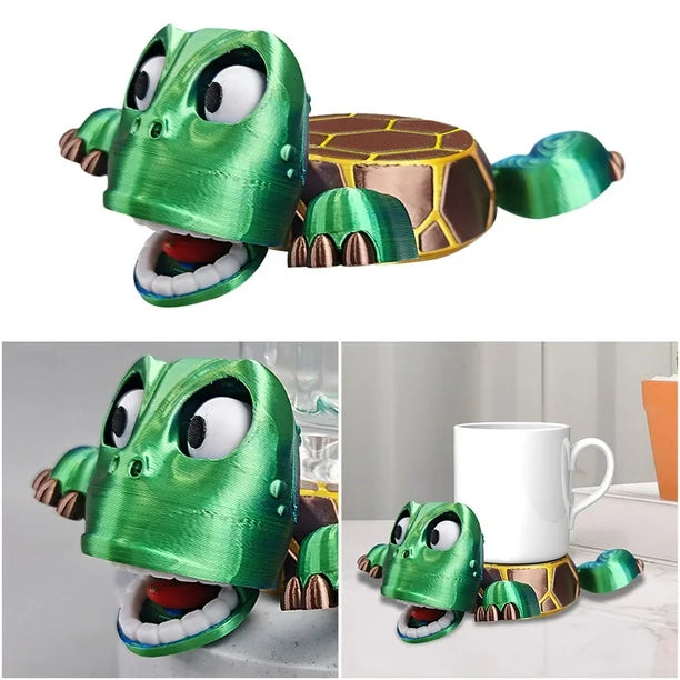 Creativity Open Eyed Turtle Funny Tea Coaster Heat Insulation With Liftable Limbs Sea Turtle Coaster Waterproof 3D Printed Cup Holder Home
