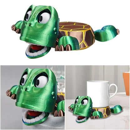 Creativity Open Eyed Turtle Funny Tea Coaster Heat Insulation With Liftable Limbs Sea Turtle Coaster Waterproof 3D Printed Cup Holder Home