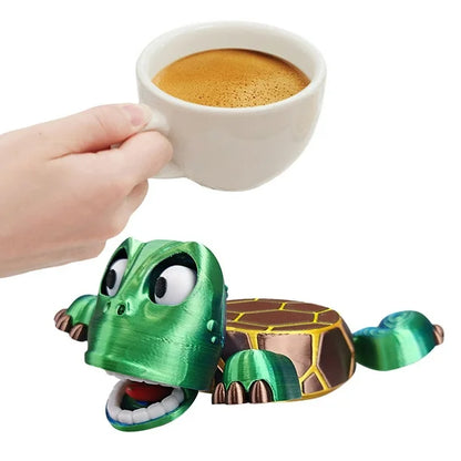 Creativity Open Eyed Turtle Funny Tea Coaster Heat Insulation With Liftable Limbs Sea Turtle Coaster Waterproof 3D Printed Cup Holder Home