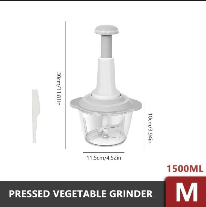 2 Liter Hand Operated Chopper for Meat Vegetables Manual Chopper Machine