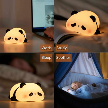 Cute Panda Night Light silicone Soft Lamp