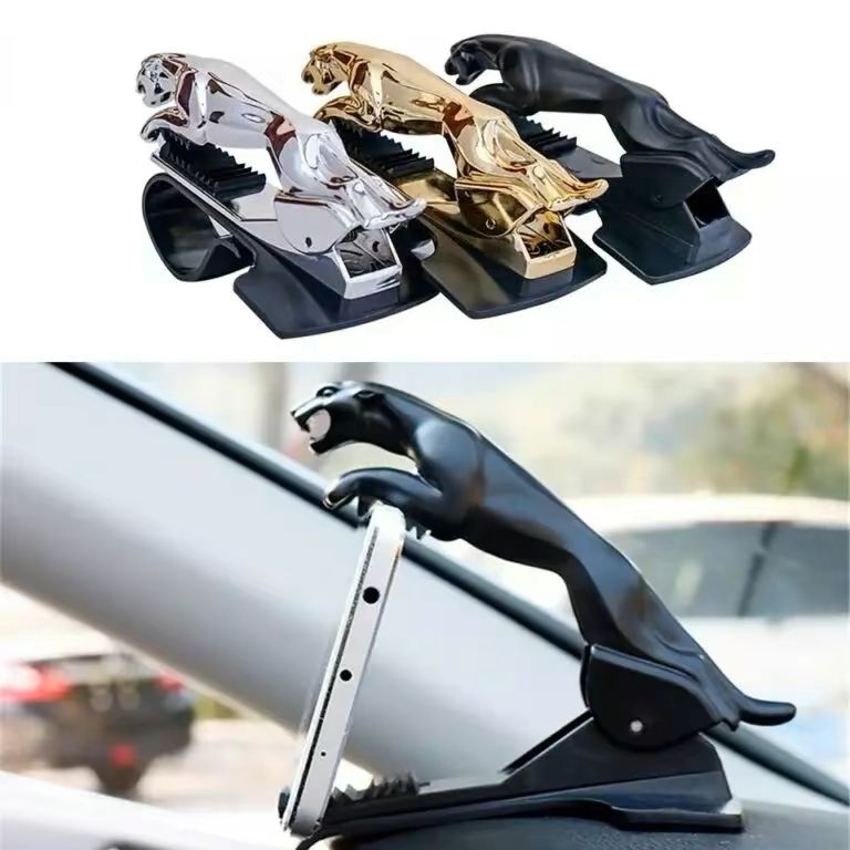 Jaguar Cheetah Tiger Mobile Phone Holder: 360° Mount-Silver High Quality -ABS Plastic Mobile Holder -Car Mount Mobile Holder
