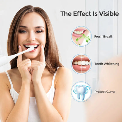 6 Modes Sonic Electric Toothbrushes for Adults Kids Smart Timer Rechargeable Whitening Toothbrush IPX7 Waterproof 4 Brush Head