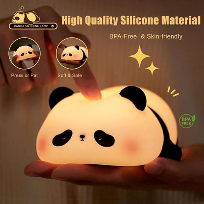 Cute Panda Night Light silicone Soft Lamp