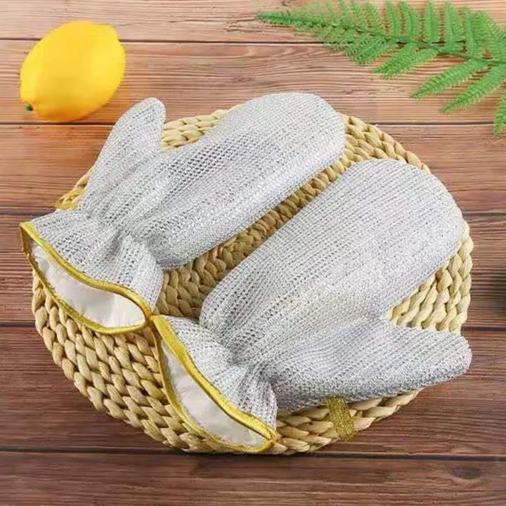 New Steel Wire Dishwashing Gloves for Kitchen Cleaning