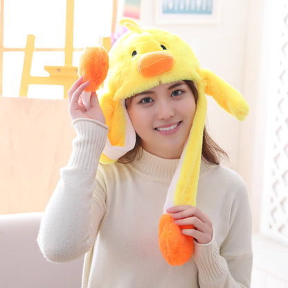 New Hot Bunny Hat Ear Moving Jumping High Quality Rabbit Hat Cute Animal Ear Flap Hat