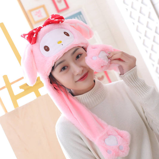 New Hot Bunny Hat Ear Moving Jumping High Quality Rabbit Hat Cute Animal Ear Flap Hat