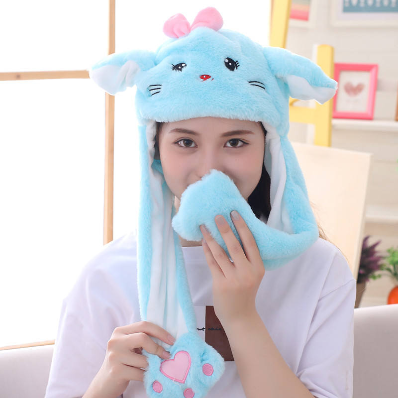 New Hot Bunny Hat Ear Moving Jumping High Quality Rabbit Hat Cute Animal Ear Flap Hat