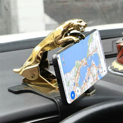 Jaguar Cheetah Tiger Mobile Phone Holder: 360° Mount-Silver High Quality -ABS Plastic Mobile Holder -Car Mount Mobile Holder