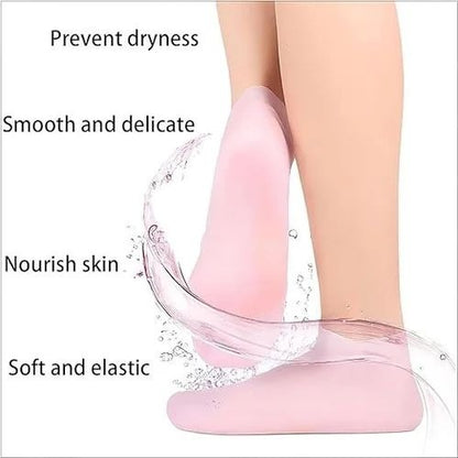 Moisturizing Socks Silicone Gel Spa Exfoliating Socks for Dry Cracked Skin Heel Socks Anti Slip for Foot Care Softening Calluses KIT KS