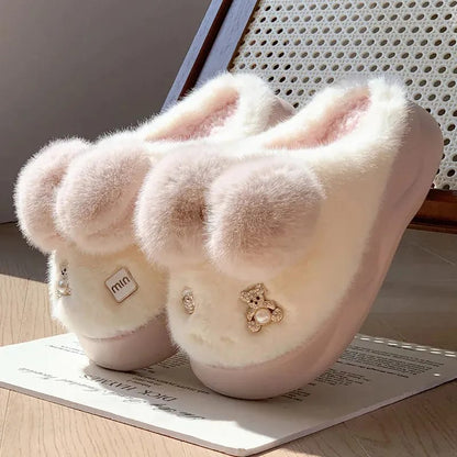 Lady Fluffy Flat Warm Slippers
