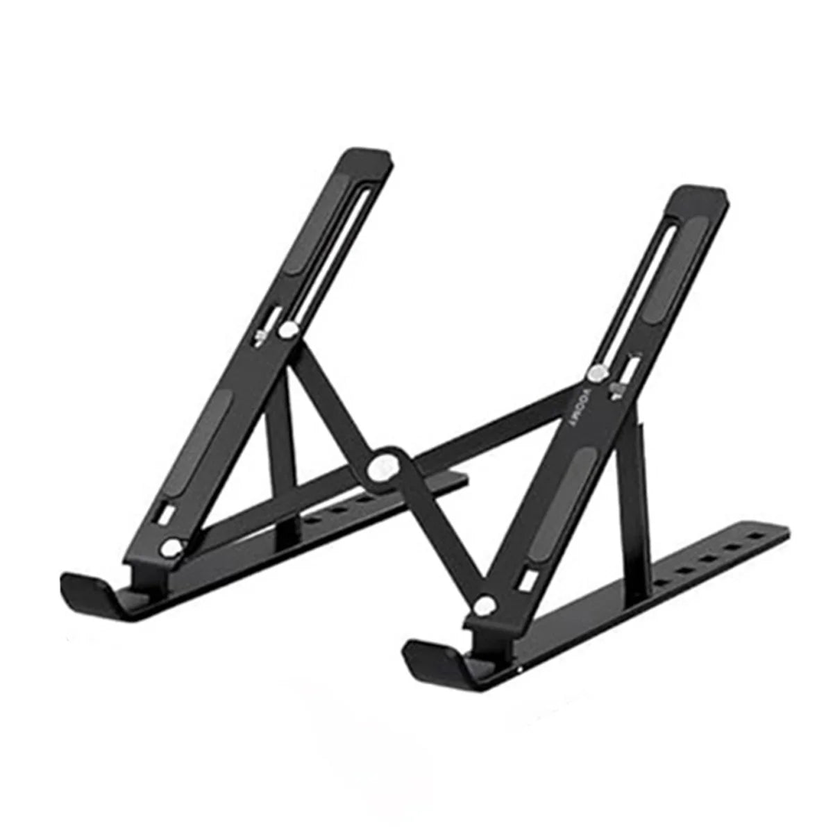 Portable Foldable Laptop Stand – Adjustable Aluminum Metal Stand with Anti-Slip Rubber Grips Ergonomic Folding Laptop Holder for MacBook Dell HP Lenovo Asus | Lightweight Durable Laptop Stand for All Sizes Adjustable Height for Comfortable View