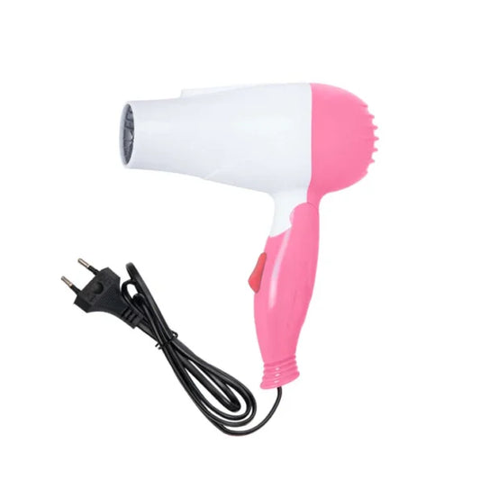 Nova Professional Hair Dryer with Mini Foldable Travel Compact Design | Hair Dryer with Folding Handle and Travel Hair Dryer Machine For Girls-Men-Women With 2 Speeds Fashion Hair Style Machine Portable 1000 Watt Hair Dryer Machine Easy to carry low power