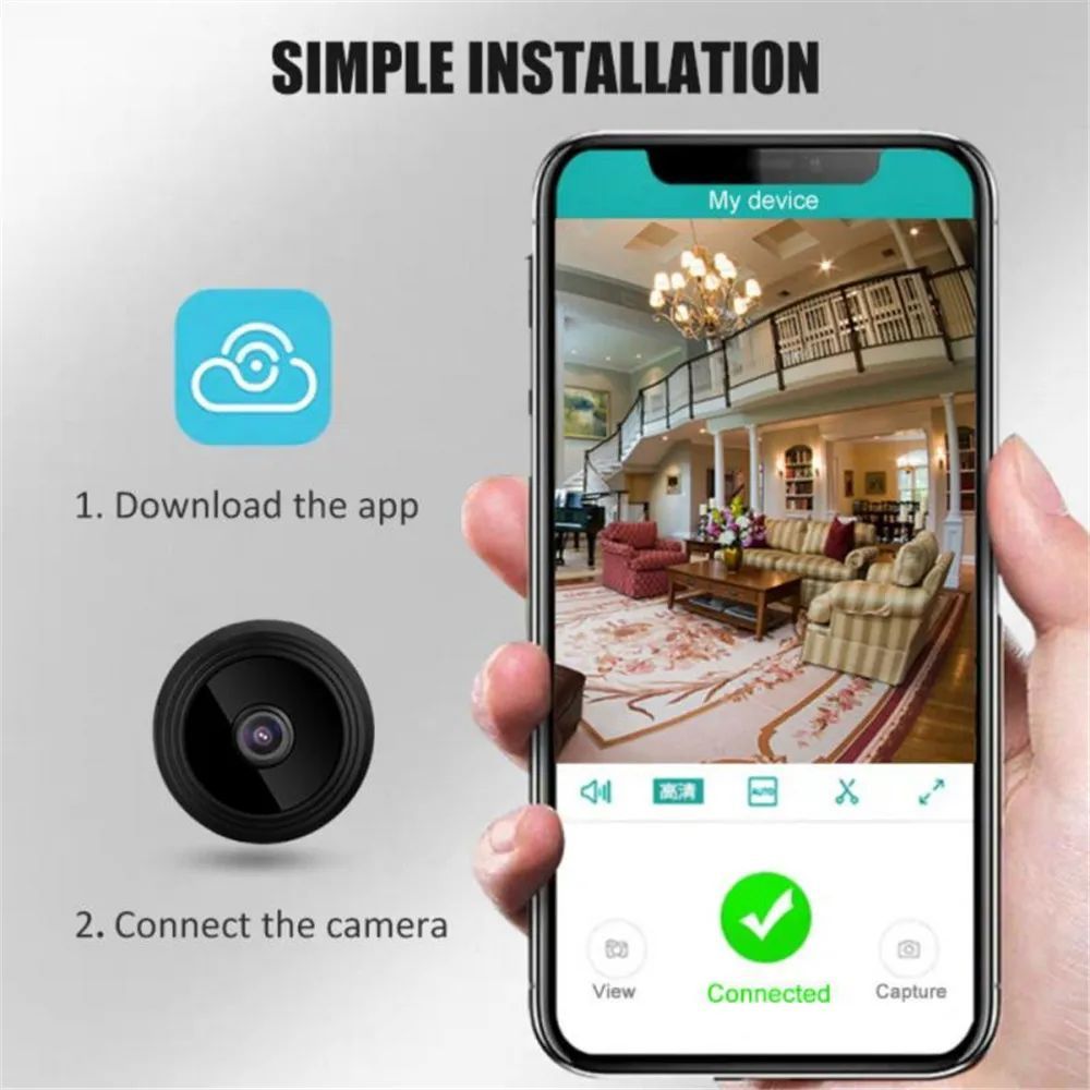 Mini Camera A9 WiFi HD 1080p Wireless Video Recorder Voice Recorder Security Monitoring Camera Smart Home For Infants And Pets